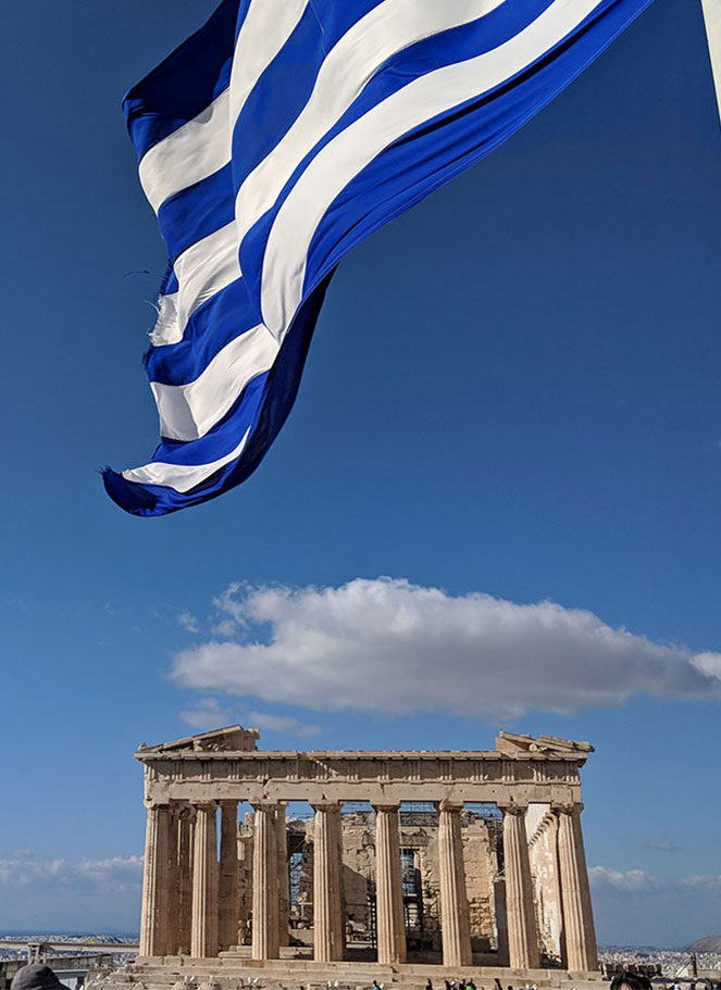 Il pantheon di Atene, Acropoli. Grecia